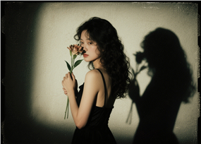 忧郁伤感风光影艺术美女摄影图片